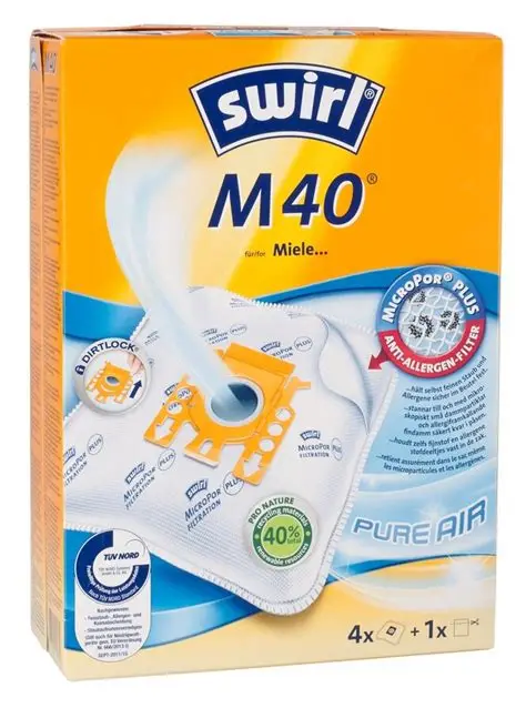 Swirl Swirl Stofzuigerzakken Set M40 Frische Action - 2 zakken + 2 geurparels