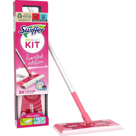 Swiffer Swiffer Vloerreiniger Starterskit 1 Dweil + 8 Droge + 3 Vochtige Vloerdoekjes Limited Edition
