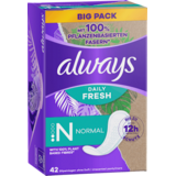 Always Daily Fresh Inlegkruisjes Normal, Plantaardige Vezels, 42 Stuks Always Daily Fresh Inlegkruisjes Normal, Plantaardige Vezels, 42 Stuks