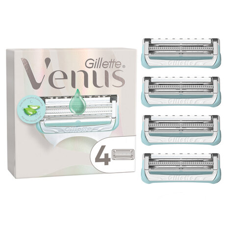 Gillette Gillette Venus Satin Care Huid & Schaamhaar Scheermesjes 4 stuks Gillette Gillette Venus Satin Care Huid & Schaamhaar Scheermesjes 4 stuks
