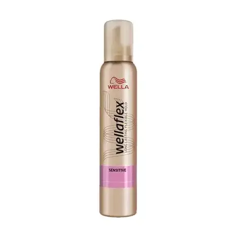 Wella Wellaflex Mousse Sensitive Strong Hold – 200 ml | Sterke Fixatie en Zachte Verzorging voor Gevoelig Haar