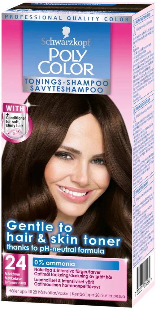 Schwarzkopf schwarzkopf kleurshampoo nr 24 donkerbruin Schwarzkopf schwarzkopf kleurshampoo nr 24 donkerbruin