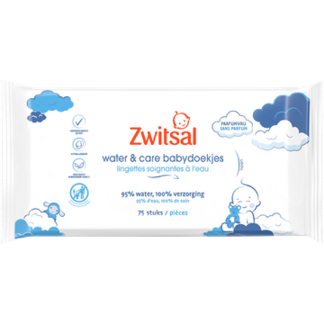 Zwitsal Zwitsal Water & Care Babydoekjes - 75 stuks
