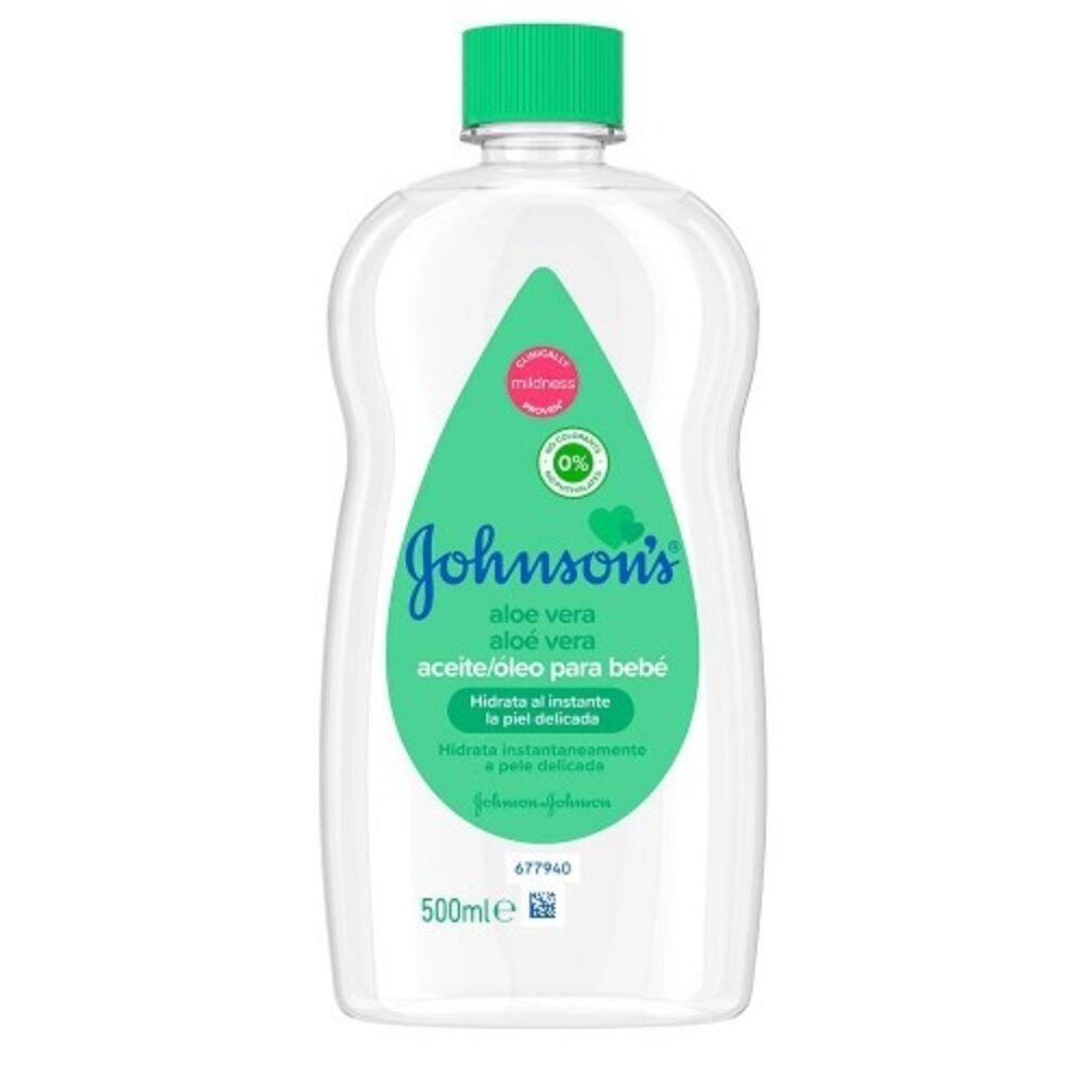 Johnson & Johnson Johnson's Baby Olie 500 ml. Groen (Aloe Vera) Johnson & Johnson Johnson's Baby Olie 500 ml. Groen (Aloe Vera)