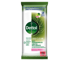 Dettol Dettol Tru Clean Multi‑reinigingsdoekjes Appelbloesem 48 doekjes Dettol Dettol Tru Clean Multi‑reinigingsdoekjes Appelbloesem 48 doekjes