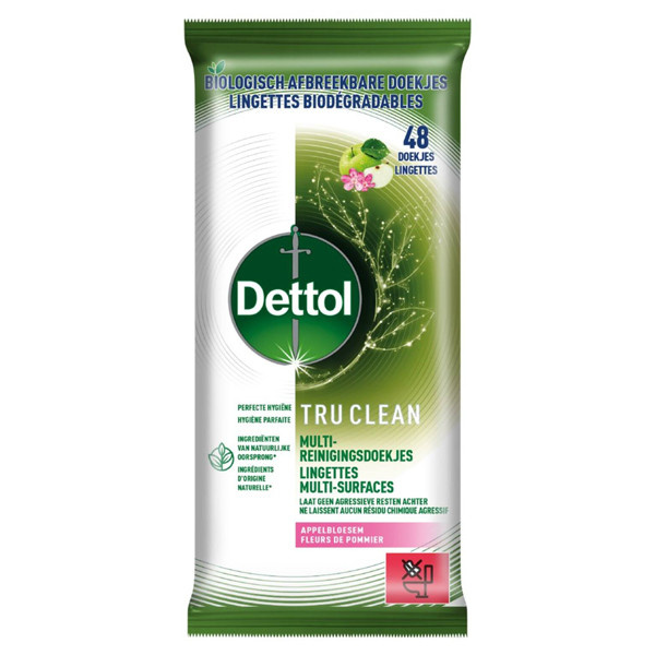 Dettol Dettol Tru Clean Multi-reinigingsdoekjes Appelbloesem 48 doekjes