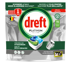 Dreft Dreft Platfinum All-in-one vaatwascapsules 15St