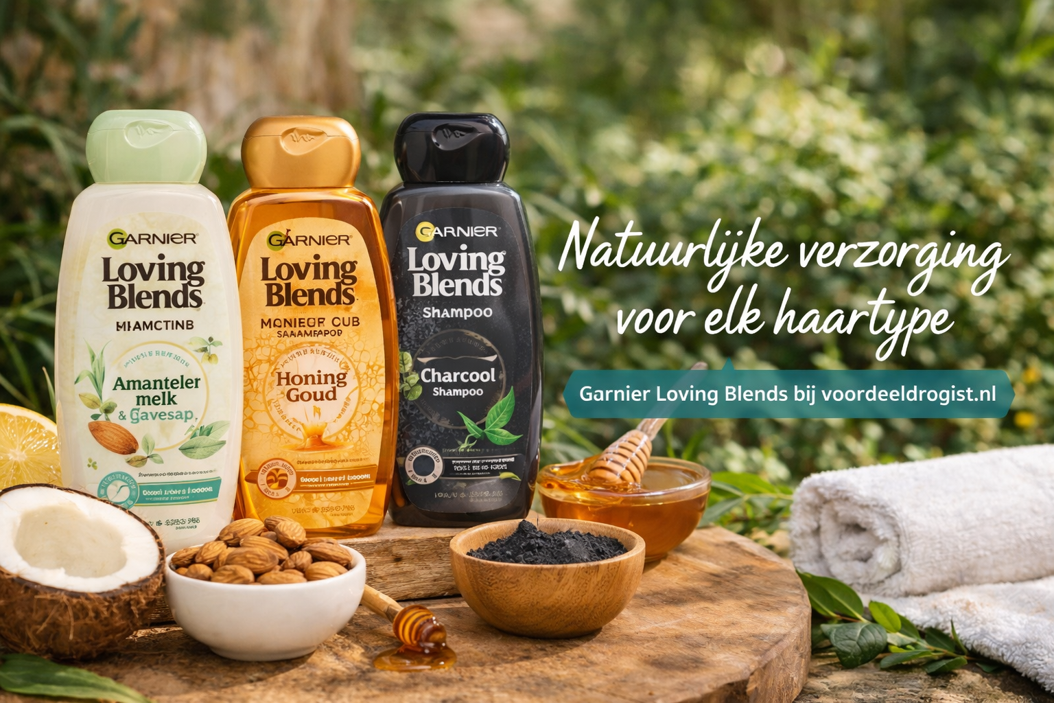 Verwen je haar met Garnier Loving Blends natuurlijke verzorging