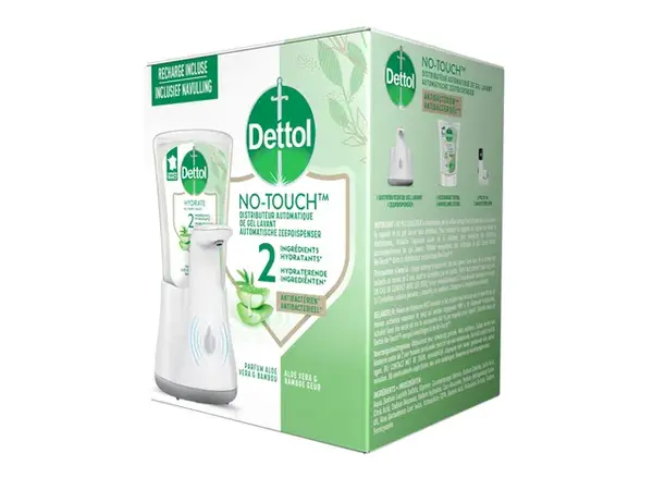 Dettol Dettol No-Touch Automatische Zeepdispenser Wit Aloe Vera & Bamboe Navulling 250 ml