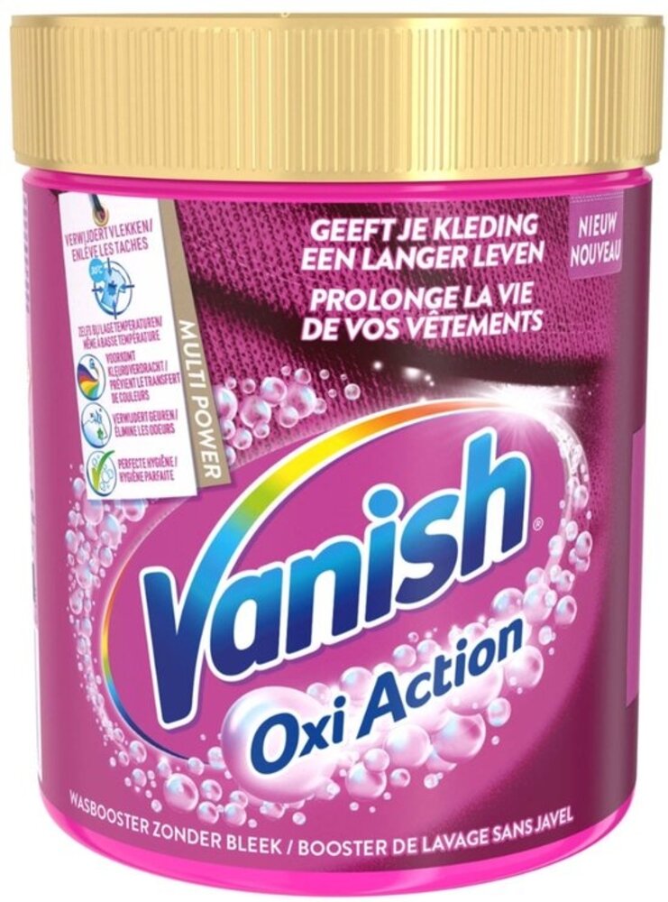 Vanish Vanish Oxi Action - Vlekkenverwijderaar - Wasbooster - Zonder Bleek - Gekleurde Was - 550 Gram