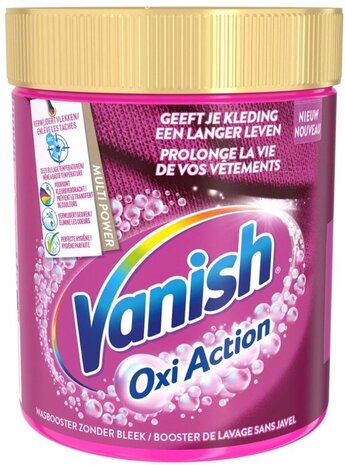 Vanish Vanish Oxi Action - Vlekkenverwijderaar - Wasbooster - Zonder Bleek - Gekleurde Was - 550 Gram