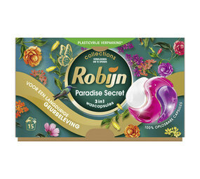 Robijn Robijn 3-in-1 Wascapsules Paradise Secret 15 stuks