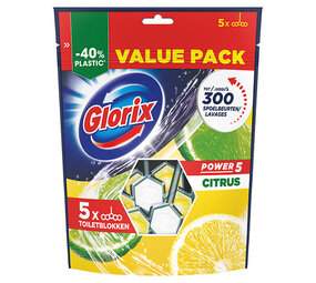 Glorix Glorix Power 5 Citrus Toiletblokken 5 stuks