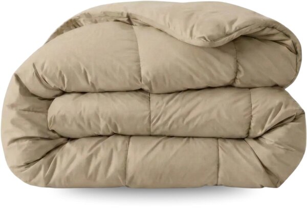 Zelesta Zelesta Wonderbed Natural Taupe 140x200 – Dekbed zonder overtrek - 4 Seizoenen Hoesloos Dekbed (2-in-1)