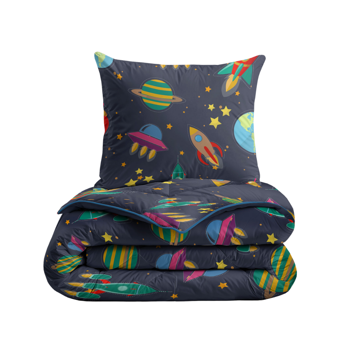 Zelesta Zelesta Comfort Kids Space Dream 140x200 - Kinderdekbedovertrek - Wasbaar Hoesloos All Year 