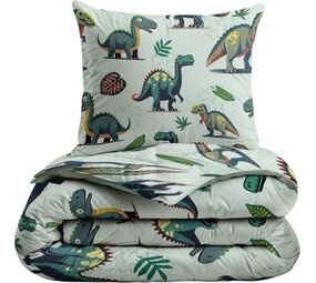 Zelesta Zelesta Comfort Kids Dino 140x200 – Kinderdekbedovertrek - Wasbaar Hoesloos All Year Dekbed