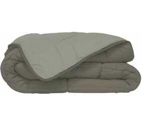 Huismerk Bedrukt Dekbed Hoesloos Wasbaar Zonder Overtrek Eenpersoons - Taupe & Linnen 140x200cm - Taupe bruin - Creme beige