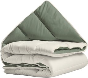 Zelesta Zelesta Everyday Duo Green & Cream 140x200 cm – Hoesloos Dekbed Zonder Overtrek Zelesta Zelesta Everyday Duo Green & Cream 140x200 cm – Hoesloos Dekbed Zonder Overtrek