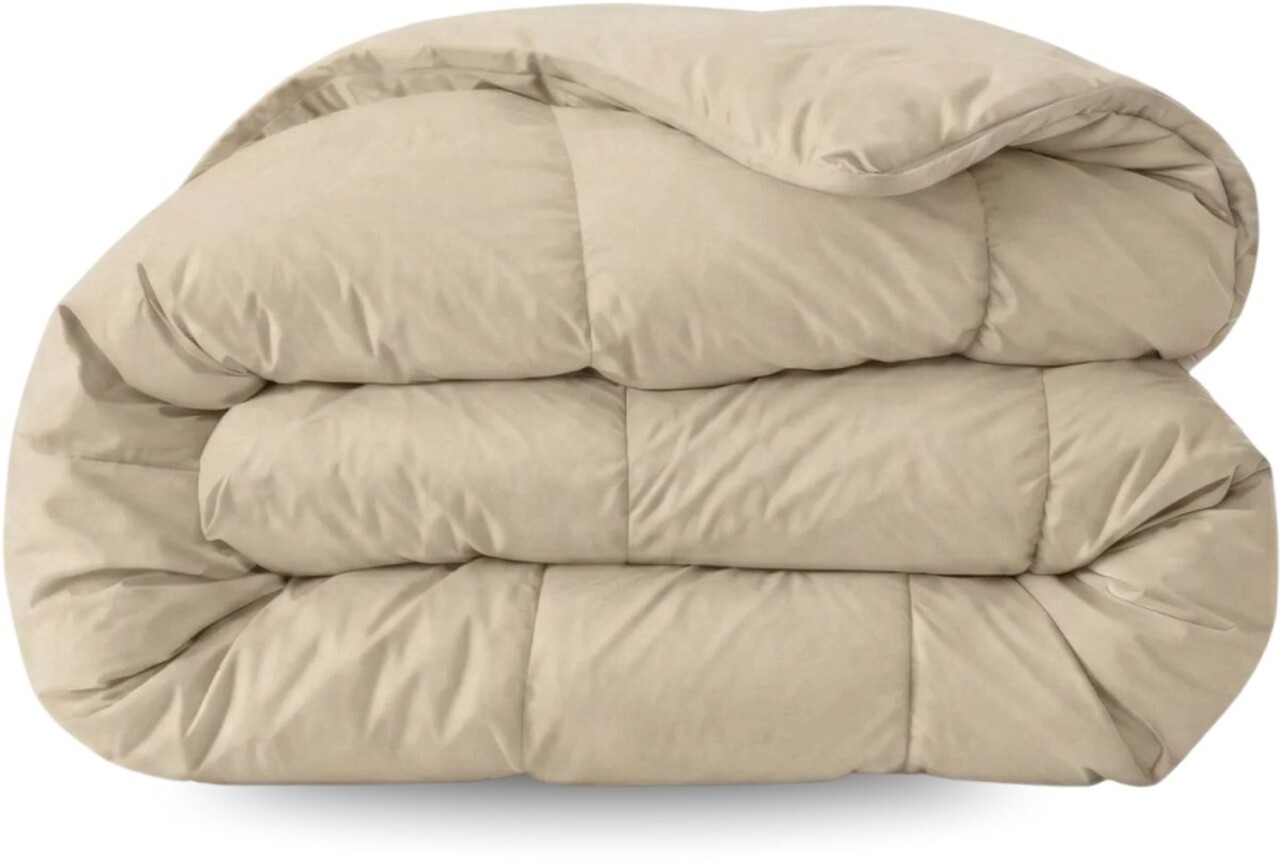 Zelesta Zelesta Pure Uni Desert Sand 140x200 – Katoenen Hoesloos Dekbed met Vaste Overtrek