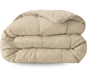 Zelesta Zelesta Pure Uni Desert Sand 140x200 – Katoenen Hoesloos Dekbed met Vaste Overtrek