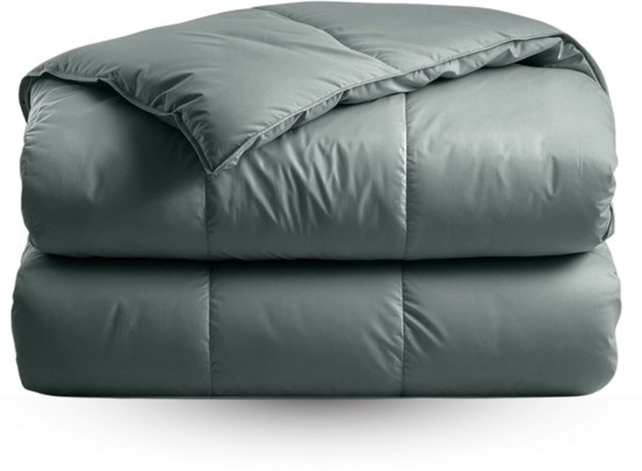 Zelesta Zelesta Satinbed Grateful Green 140x200 cm – Satijnen Hoesloos Dekbed met Vaste Overtrek