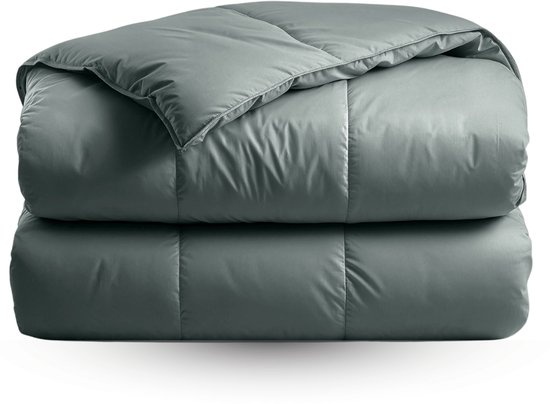Zelesta Zelesta Satinbed Grateful Green 140x200 cm - Satijnen Hoesloos Dekbed met Vaste Overtrek