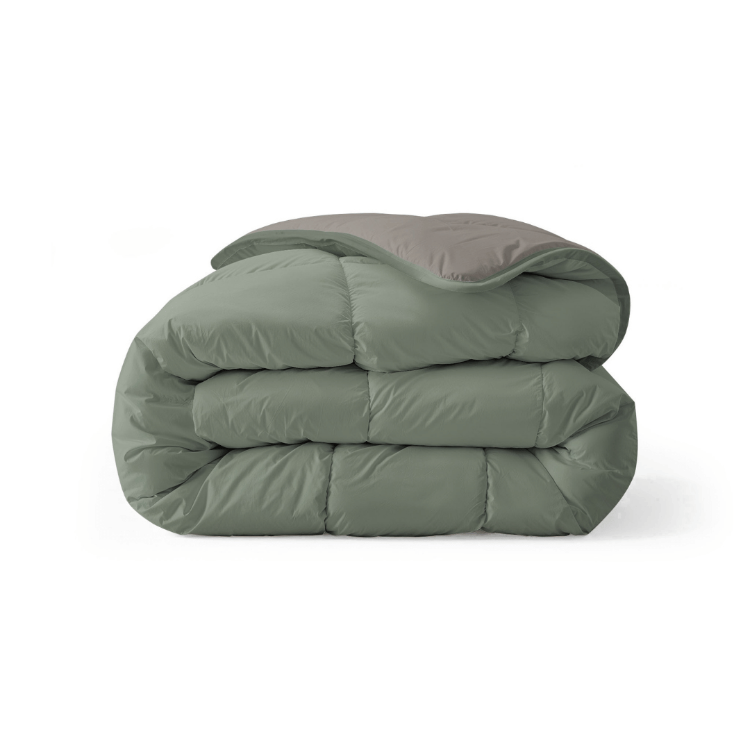 Zelesta Zelesta Royalbed Light Tender Grey & Pastel Green 160x200 cm - Hoesloos Zomerdekbed