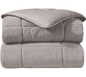 Zelesta Zelesta Teddybed Taupe 200x200 – Fluffy Teddy Dekbed zonder Overtrek