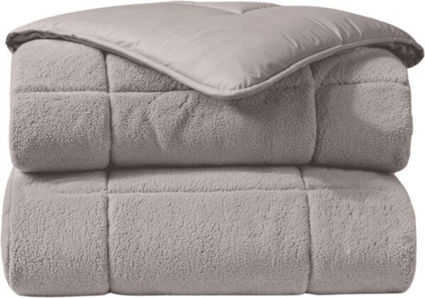 Zelesta Zelesta Teddybed Taupe 200x200 – Fluffy Teddy Dekbed zonder Overtrek