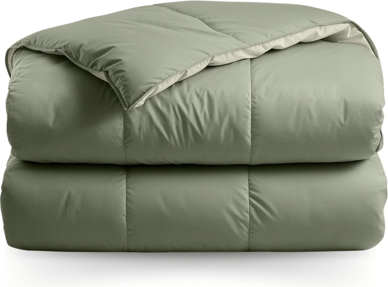 Zelesta Zelesta Satinbed Empire Green 200x200 cm – Hoesloos Satijnen Dekbed met Vaste Overtrek