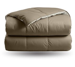 Zelesta Zelesta Deluxe Duo Dream Anthracite & Taupe 240x200 – Wasbaar hoesloos dekbed met percal katoen