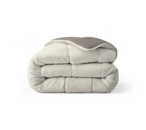 Zelesta Zelesta Everyday Duo Tender Grey & Cream 240x200cm - Dekbed zonder overtrek - 30 dagen proefslapen - Wasbaar hoesloos dekbed - Bedrukt dekbed - All year zomerdekbed & winterdekbed