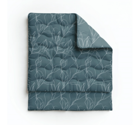 Zelesta Zelesta Pure Design White Leaves 240x200 - Katoenen dekbed zonder overtrek - Met instopstrook - Wasbaar dekbed - Hoesloos dekbed - 2 in 1 Dekbed met vaste overtrek