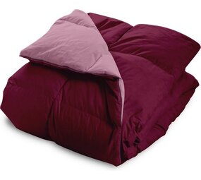 Zelesta Zelesta Wonderbed Cotton Down Pink & Red Wine 240x220cm - Dekbed zonder overtrek - 30 dagen proefslapen - Wasbaar hoesloos dekbed - EcoCloud vulling - Donsdekbed - Bedrukt dekbed - All year zomerdekbed & winterdekbed