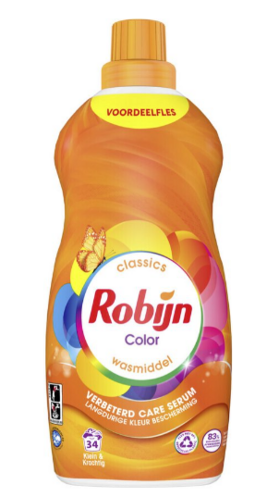 Robijn Robijn Klein & Krachtig Color Wasmiddel 1190ml – 34 wasbeurten