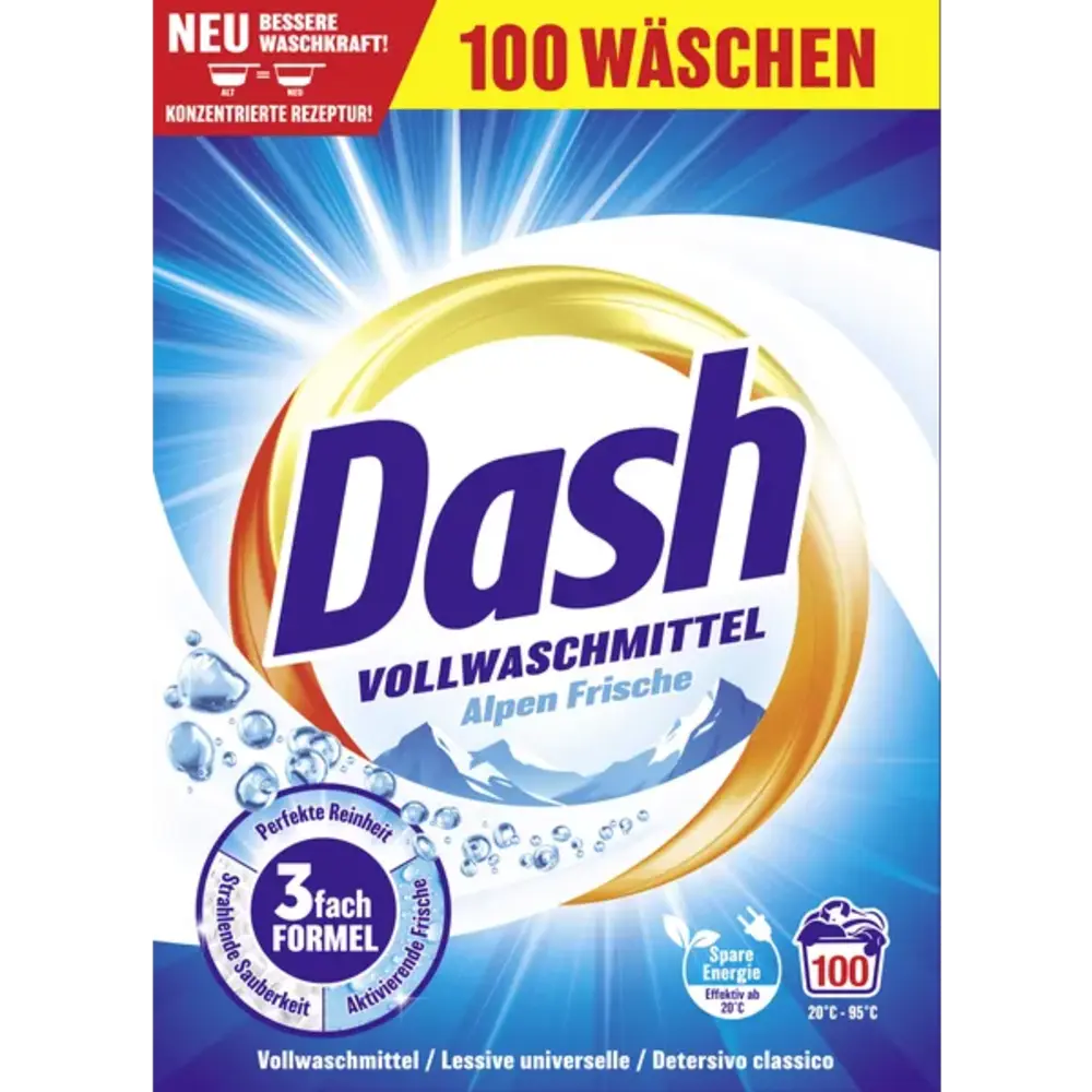 Dash Dash Alpen Fris Poeder Wasmiddel 5KG 100 Wasbeurten