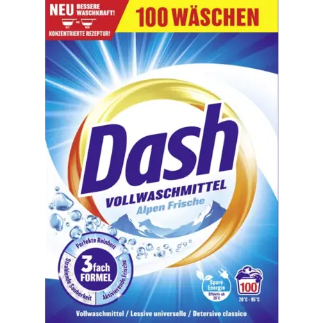 Dash Dash Alpen Fris Poeder Wasmiddel 5KG 100 Wasbeurten