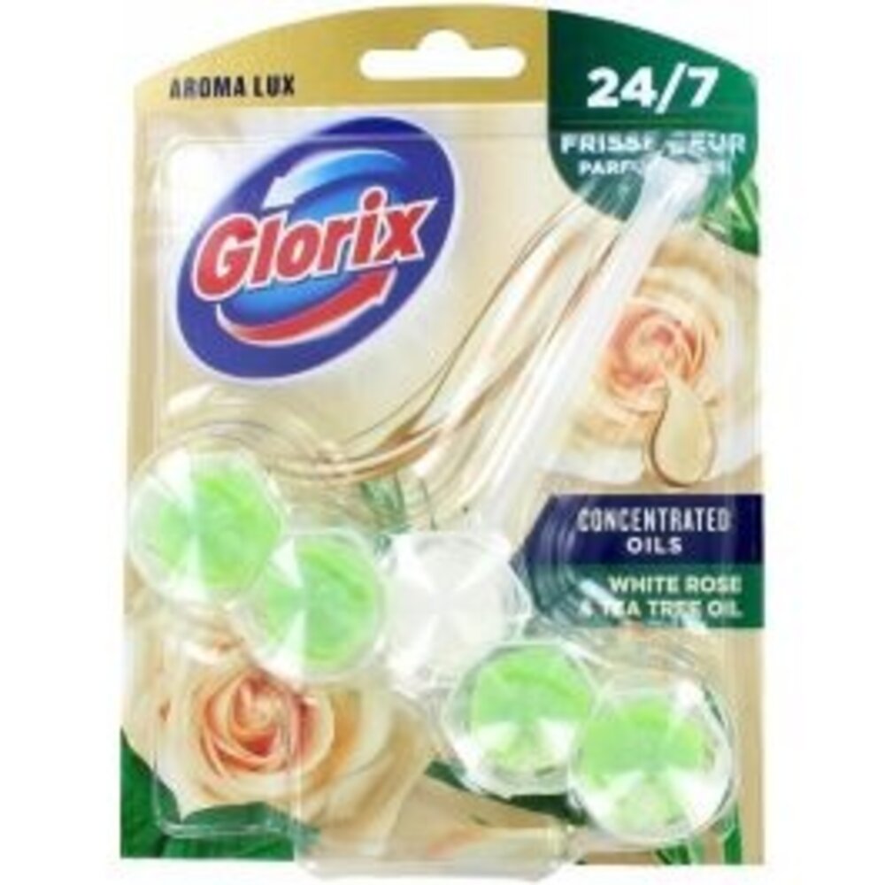 Glorix Glorix WC Blok White Rose 55g - Frisse geur in heel Nederland Glorix Glorix WC Blok White Rose 55g - Frisse geur in heel Nederland