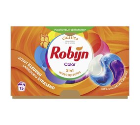 Robijn Robijn Caps Color 15sc - Wasmiddel Capsules Robijn Robijn Caps Color 15sc - Wasmiddel Capsules