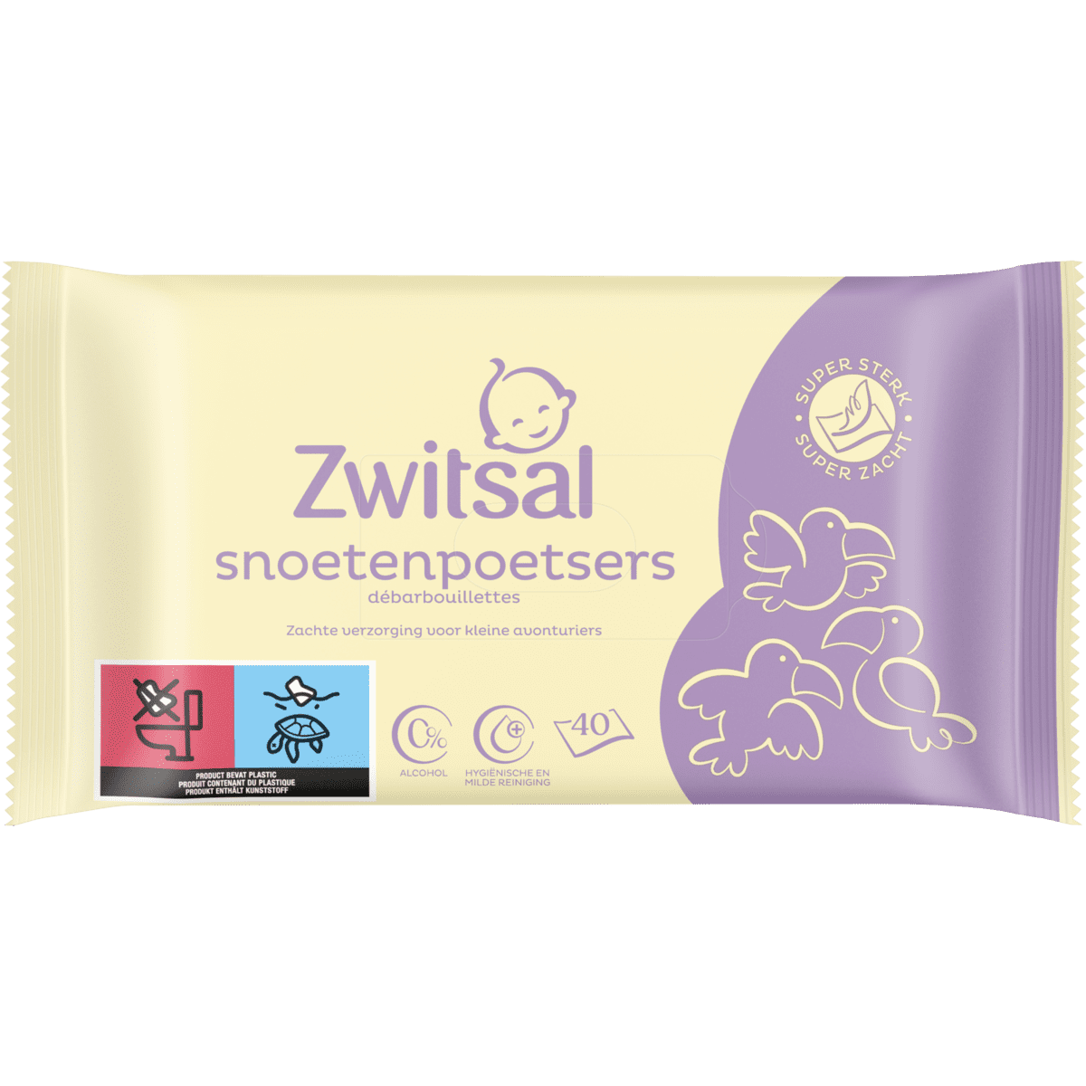 Zwitsal Zwitsal Snoetenpoetsers - 40 stuks