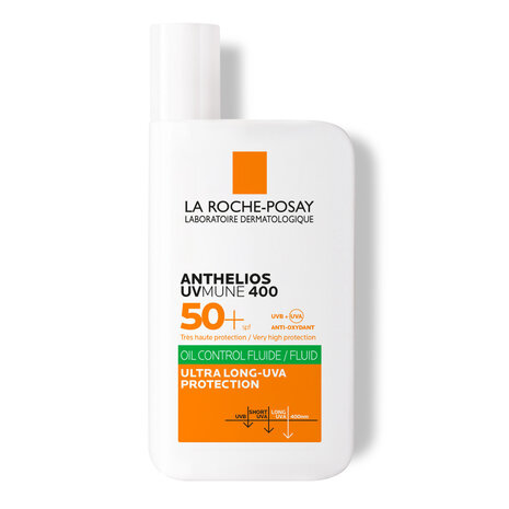 La Roche Posay La Roche-Posay ANTHELIOS UVMUNE Invisible Fluide Oil Control SPF50 - 50ML voor Optimaal Bescherming en Matigheid La Roche Posay La Roche-Posay ANTHELIOS UVMUNE Invisible Fluide Oil Control SPF50 - 50ML voor Optimaal Bescherming en Matigheid