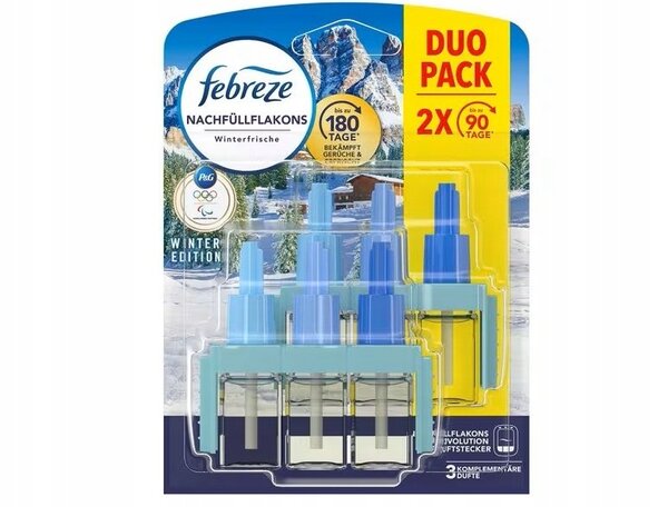 Febreze 3volution Navulling Winterfris - Frisse Lucht 2x20ml Febreze 3volution Navulling Winterfris - Frisse Lucht 2x20ml