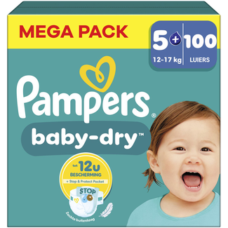 Pampers Pampers - Baby Dry - Maat 5+ - Mega Pack - 100 Stuks - 12-17 kg