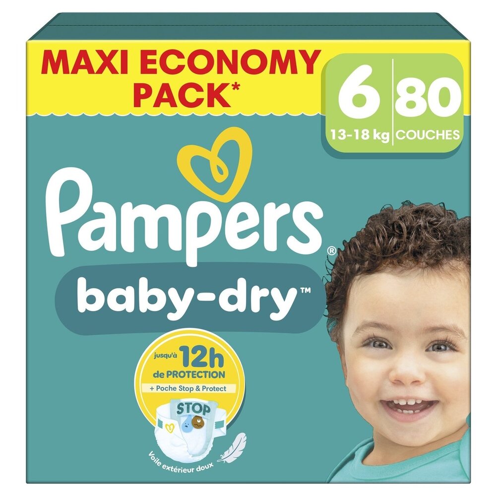 Pampers Pampers Baby Dry NR6 Maxi Pack 80st - De Ultieme Oplossing voor een Droge en TeVrede Baby Pampers Pampers Baby Dry NR6 Maxi Pack 80st - De Ultieme Oplossing voor een Droge en TeVrede Baby