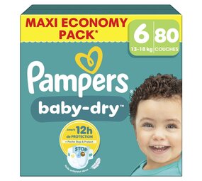 Pampers Pampers Baby Dry NR6 Maxi Pack 80st - Comfortabele Bescherming voor Jouw Baby Pampers Pampers Baby Dry NR6 Maxi Pack 80st - Comfortabele Bescherming voor Jouw Baby