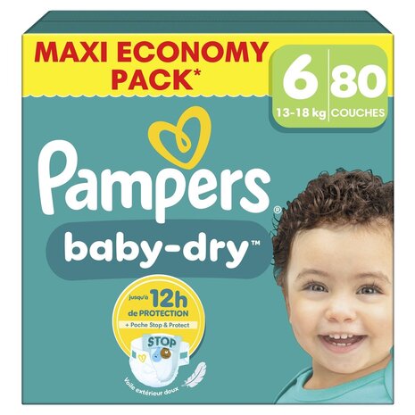 Pampers Pampers Baby Dry NR6 Maxi Pack 80st - De Ultieme Oplossing voor een Droge en TeVrede Baby Pampers Pampers Baby Dry NR6 Maxi Pack 80st - De Ultieme Oplossing voor een Droge en TeVrede Baby