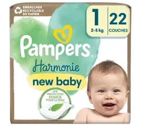 Pampers Pampers Harmonie New Baby NR1 - 22 Stuks Pampers Pampers Harmonie New Baby NR1 - 22 Stuks