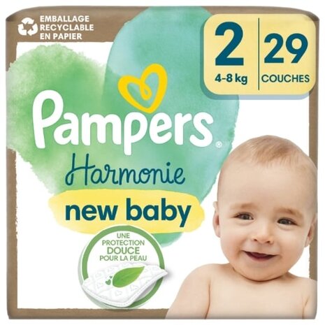 Pampers Pampers Harmonie New Baby NR2 - 29 Stuks voor een Comfortabele en Zorgeloze Start Pampers Pampers Harmonie New Baby NR2 - 29 Stuks voor een Comfortabele en Zorgeloze Start
