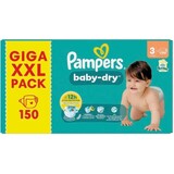 Pampers Pampers Baby-Dry NR3 Luiers 150St (6-10KG) Pampers Pampers Baby-Dry NR3 Luiers 150St (6-10KG)