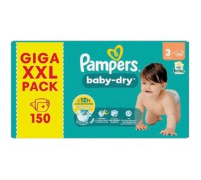 Pampers Pampers Baby-Dry NR3 Luiers 150St (6-10KG)